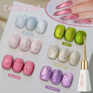 Cat Eye Gel Polish, Magnetic Gel Polish, Cat Eye Magnetic Gel Nail Polish, Velvet Nail Gel, 3D Cat Eye Gel Polish, UV LED Gel Polish, Soak-Off Gel Polish, XEIJAYI LumiCat, 10ml Gel Polish, Shimmer Nail Gel, Professional Gel Nail Polish.